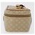 Céline Borsa a mano Vanity in tela Macadam CELINE in pelle PVC beige e oro Auth 178932A D'oro - vista 4