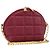 Bottega Veneta Bolsa de corrente meia-lua acolchoada em couro Bordeaux ouro Auth 177240A Dourado