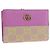 Billetera Bifold GG Canvas Gucci Rosa Dorado 783121 Auth BA12478M