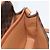 Céline CELINE Macadam Canvas Schultertasche aus PVC-Leder Braun Gold Auth 177673A Golden - Ansicht 22