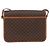 Céline CELINE Macadam Canvas Schultertasche aus PVC-Leder Braun Gold Auth 177673A Golden - Ansicht 3
