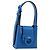 Borsa a mano Gancini in pelle blu argento Auth 177222A di Salvatore Ferragamo