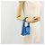 Borsa a mano Gancini in pelle blu argento Auth 177222A di Salvatore Ferragamo - vista 20