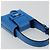 Borsa a mano Gancini in pelle blu argento Auth 177222A di Salvatore Ferragamo - vista 6