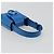 Borsa a mano Gancini in pelle blu argento Auth 177222A di Salvatore Ferragamo - vista 7