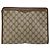 GUCCI GG Supreme Clutch Bag PVC Beige Oro 97 01 038 Auth 177482 D'oro - vista 3