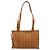 Borsa Tote MCM Vicetos Logogram in pelle PVC marrone oro Auth BA12397A D'oro - vista 3