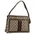 Borsa Sherry Line GG Supreme Web di GUCCI in PVC beige e oro 14 02 034 Auth 178112 D'oro
