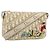 Borsa a Spalla in Tela Trotter Christian Dior PVC Beige Argento Auth 177983A