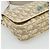 Borsa a Spalla in Tela Trotter Christian Dior PVC Beige Argento Auth 177983A - vista 11