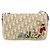 Borsa a Spalla in Tela Trotter Christian Dior PVC Beige Argento Auth 177983A - vista 2