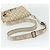 Borsa a Spalla in Tela Trotter Christian Dior PVC Beige Argento Auth 177983A - vista 7