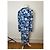 Vintage Givenchy Blumenmuster Seiden-Midikleid Blau - Ansicht 3