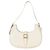 Saint Laurent Hobo Le Fermoir em Couro Liso de Bezerro Creme