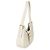 Saint Laurent Hobo Le Fermoir em Couro Liso de Bezerro Creme - vista 4