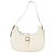Saint Laurent Hobo Le Fermoir em Couro Liso de Bezerro Creme - vista 8