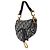 Mini borsa a sella in tela obliqua blu navy Christian Dior Beige - vista 3