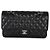 Timeless Borsa Chanel in caviar nero trapuntato medio classico con doppio flap - vista 8