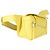 Loewe Mini Puzzle Edge Bumbag in pelle di vitello gialla Giallo - vista 4