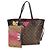 Neverfull MM Tasche aus rotem Multicolor Monogramm-Canvas Kabuki von Louis Vuitton Braun