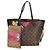 Neverfull MM Tasche aus rotem Multicolor Monogramm-Canvas Kabuki von Louis Vuitton Braun - Ansicht 8