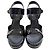 Sandali Saint Laurent Enkel in pelle verniciata nera Nero