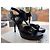 Sandali Saint Laurent Enkel in pelle verniciata nera Nero - vista 12
