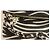 Roberto Cavalli Zebra-Print Clutch Leinen/Baumwolle Schwarz Creme - Ansicht 8
