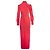 Autre Marque Maxikleid in Korallenrot mit verzierten Schultern von Alessandra Rich