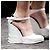 Sandali con zeppa piattaforma in pelle bianca T-Strap di Prada Bianco - vista 2
