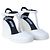 Sandali con zeppa piattaforma in pelle bianca T-Strap di Prada Bianco - vista 3