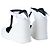 Sandali con zeppa piattaforma in pelle bianca T-Strap di Prada Bianco - vista 4