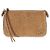 Borsa a spalla Simply Fendi media in vitello shearling Miele Scuro Marrone