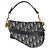 Borsa Mini Saddle in Tela Obliqua Blu Christian Dior - vista 2