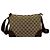 Borsa a Spalla in Tela GG e Pelle Gucci Marrone - vista 3