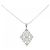Autre Marque Platin-Halskette mit Diamanten PT900 PT850 Silber