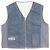 Dior Meilleur Gilet Zippé Multi Poches en Nylon Gris - vue 3