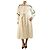 Céline Cremefarbenes Leinenhemdkleid mit Gürtel - Größe UK 8 Roh