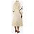 Céline Cremefarbenes Leinenhemdkleid mit Gürtel - Größe UK 8 Roh - Ansicht 2