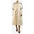 Céline Cremefarbenes Leinenhemdkleid mit Gürtel - Größe UK 8 Roh - Ansicht 3