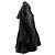 Ganni Schwarzer Trenchcoat aus recyceltem Leder mit Basque - Ansicht 3