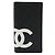 CHANEL Cartera Larga Bi-fold de Cuero Cambon con Marca Coco Negro Rosa Blanco - vista 2