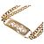 Cinturón de doble cadena en oro dorado con placa Coco de strass de Chanel