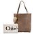 Bolsa Spin média em camurça marrom Chloé Taupe - vista 10