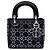 Dior Mini Nero in Velluto Cannage Decorato con Strass Lady Dior