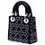 Dior Mini Nero in Velluto Cannage Decorato con Strass Lady Dior - vista 2