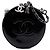 Borsa rotonda in vernice nera CC di Chanel Nero