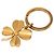 Portachiavi Quadrifoglio Placcato Oro CC Chanel D'oro