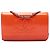 Wallet On Chain Chanel Orange CC Geldbörse aus Lackcaviar mit Kette Rot