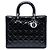 Dior Schwarz Große Lackleder Cannage Lady Dior